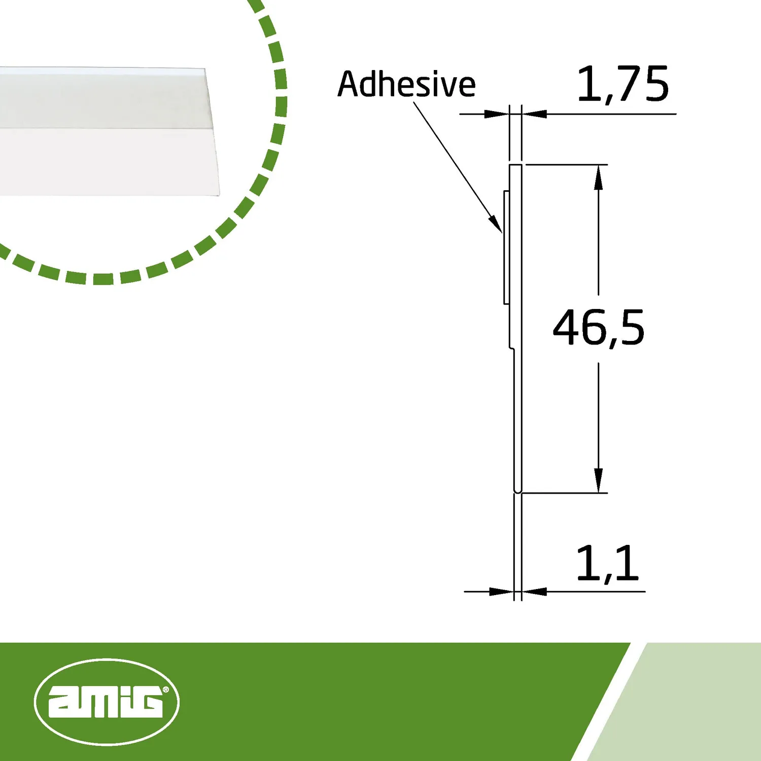 Amig Mod. 6 Paraspifferi Adesivo PVC 1 m Trasparente