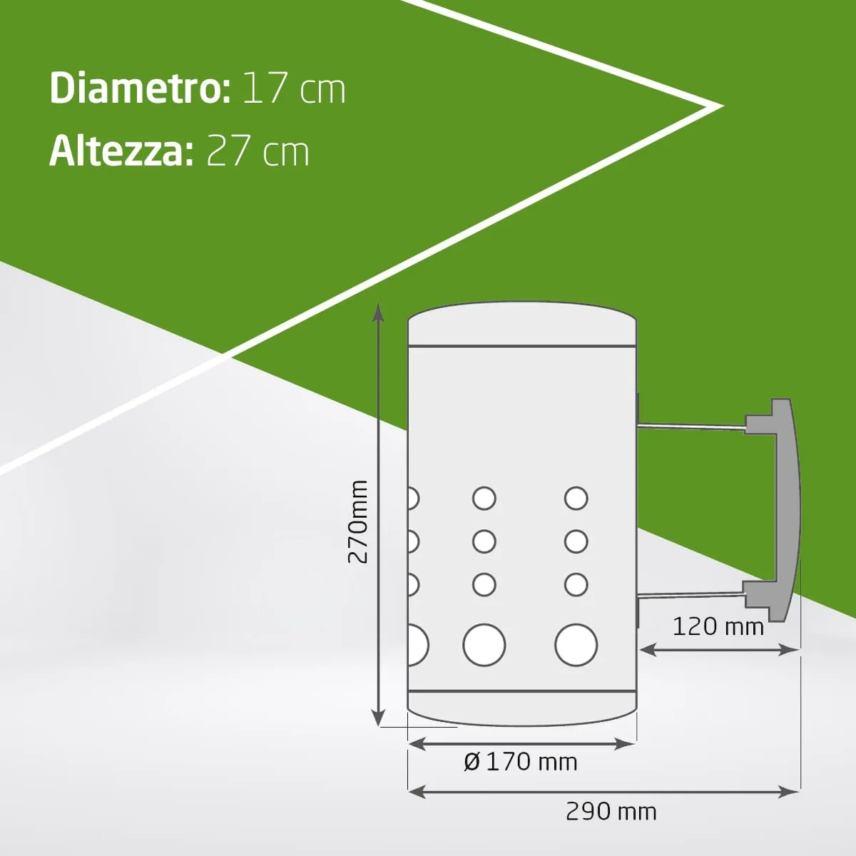 Amig Fireplus accenditore carbone barbecue acciaio 30 cm
