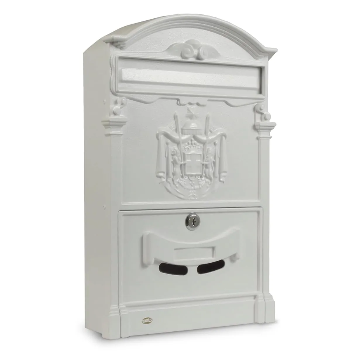 Amig Cassetta Postale Alluminio Nero Opaco 40,5x25,5x8,5 cm