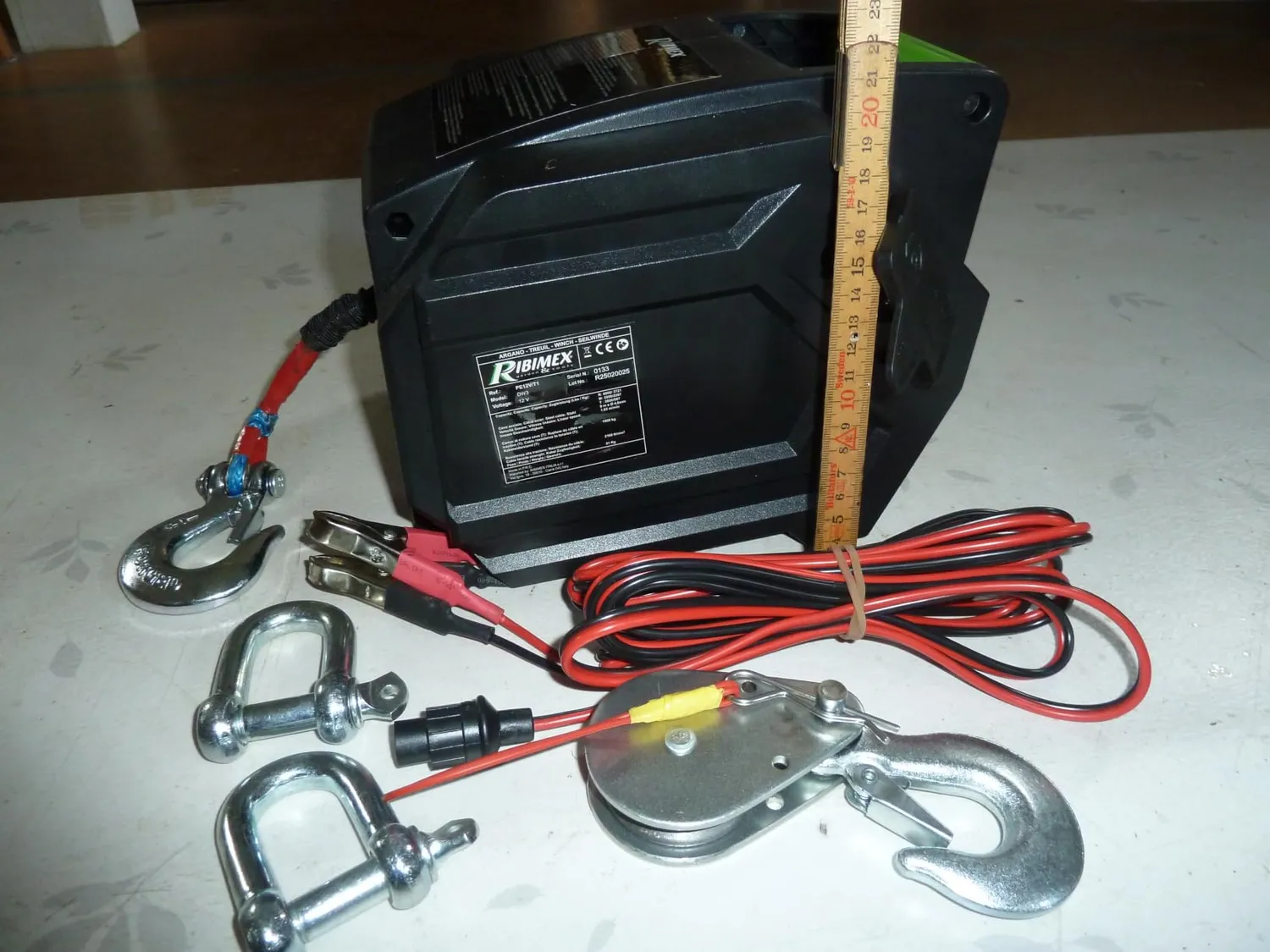 Ribimex verricello elettrico 12 V 5T con telecomando
