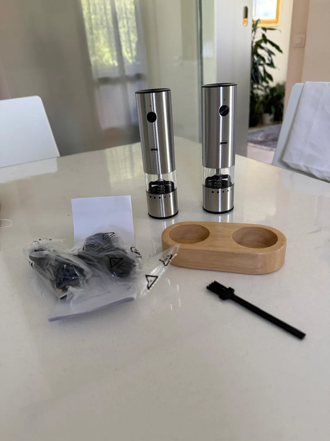 Amig set 2 macinini elettrici Maxi neri USB-C sale pepe
