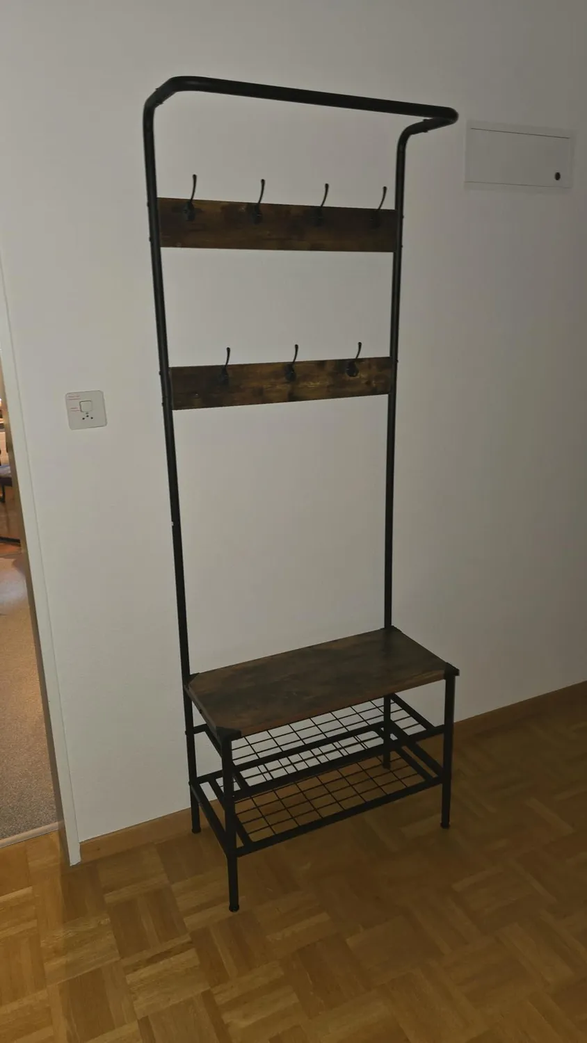 Amig Lukien appendiabiti con scarpiera 183 cm nero marrone
