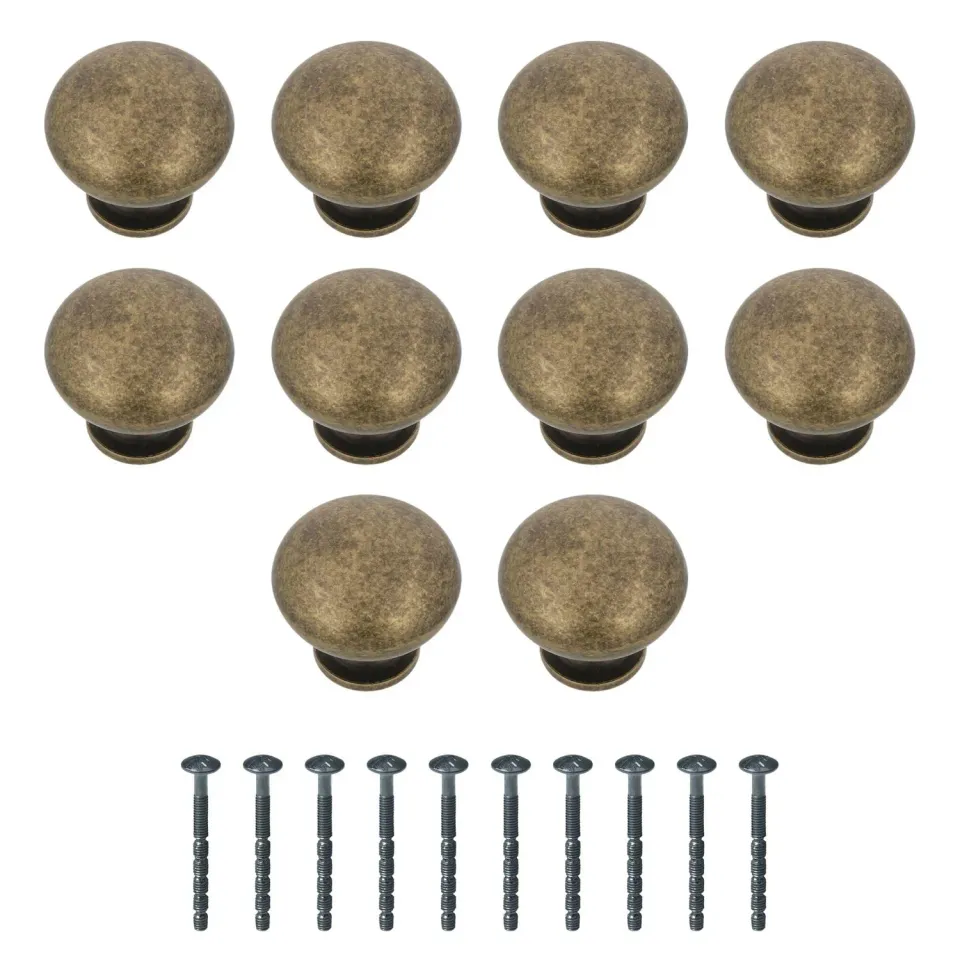 Amig Mod. 807 pomelli mobili D32 mm cuoio 10 pezzi acciaio