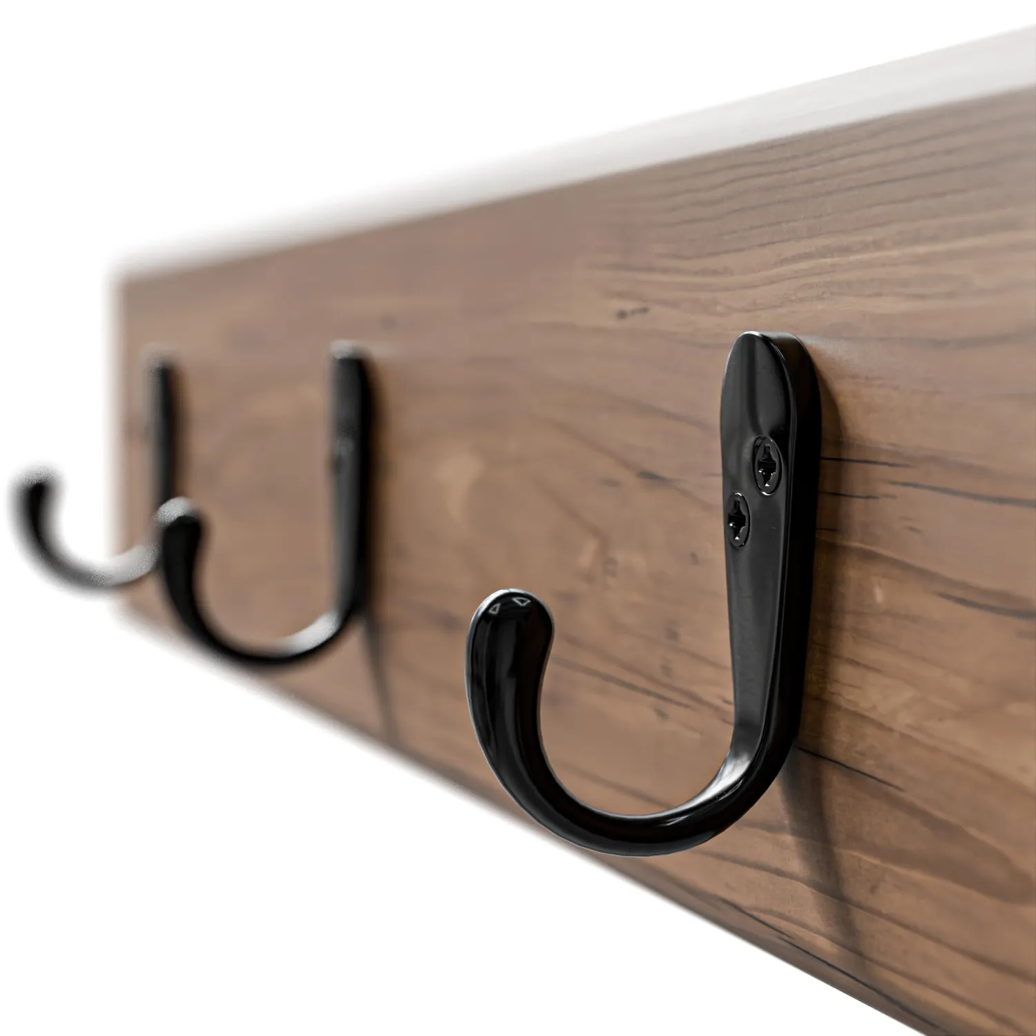 Amig CM36 appendiabiti muro 440 mm acacia nero legno