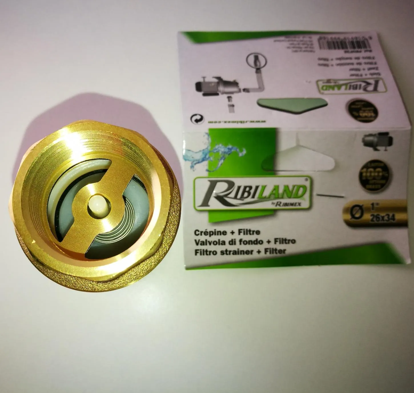 Ribimex PRVF38 Valvola di Fondo Ottone 1 Pollice Filtro