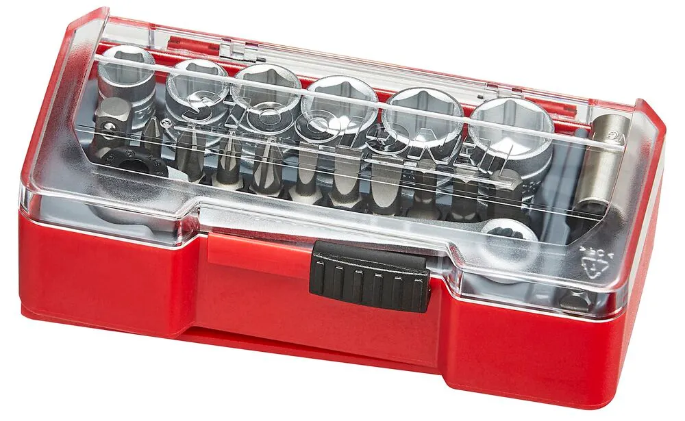 TengTools Set Bussole 1/4" 19 Pezzi con Clip Cintura