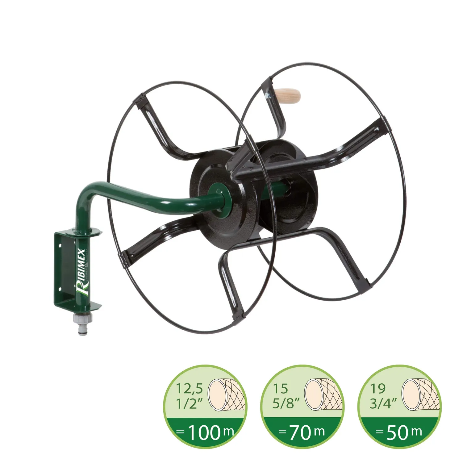 Ribimex PRA/DB.1110 avvolgitubo murale da giardino