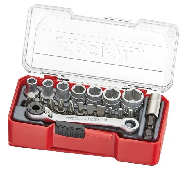TengTools Set Bussole 1/4" 20 Pezzi Esagonali con Clip