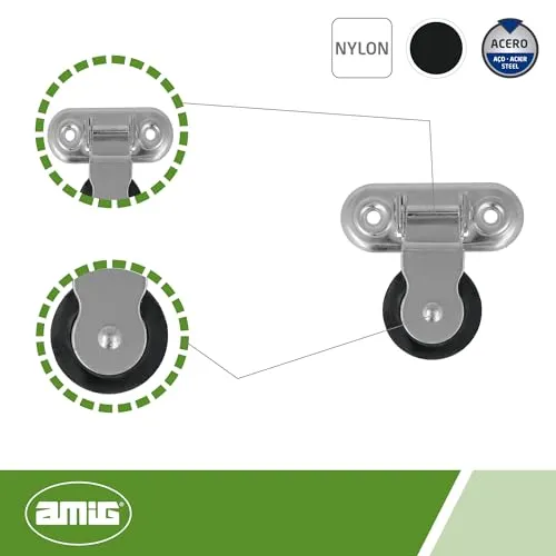 Amig 801 Puleggia Mobile 6x40 mm Zincata Nera