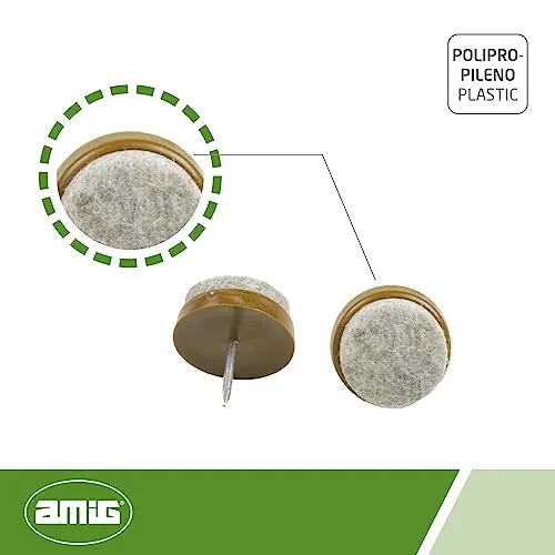Amig 65 feltro con chiodo 29 mm per parquet marrone