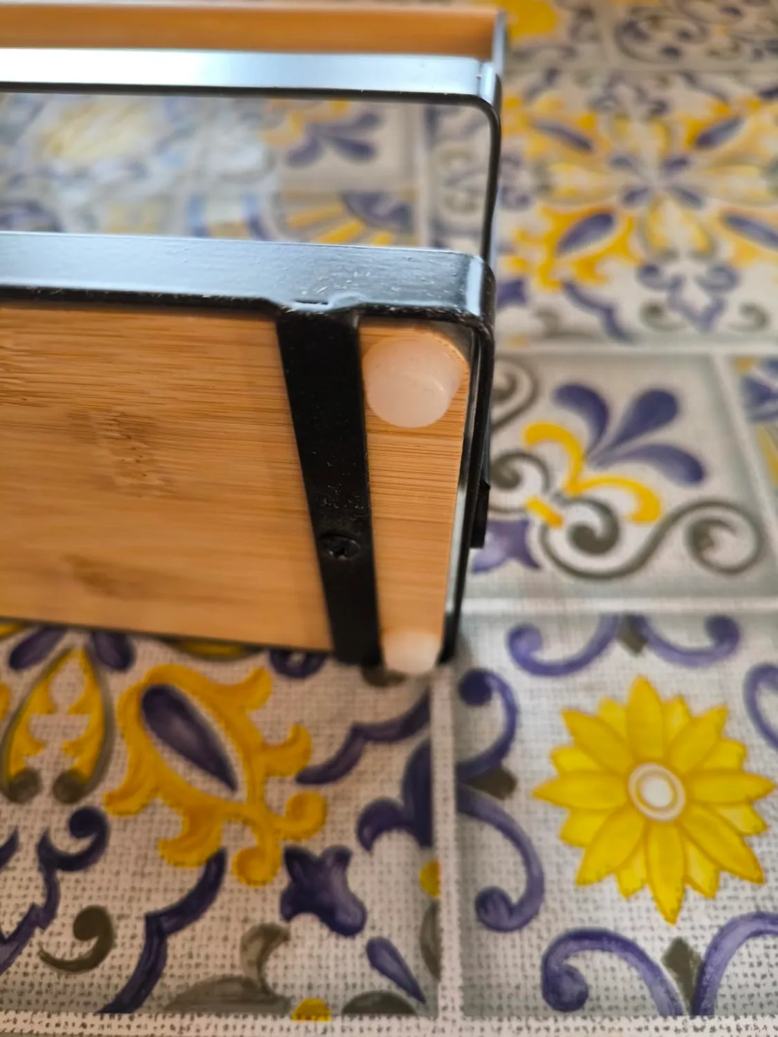 Amig portaspezie scaffale cucina acciaio nero e bambù