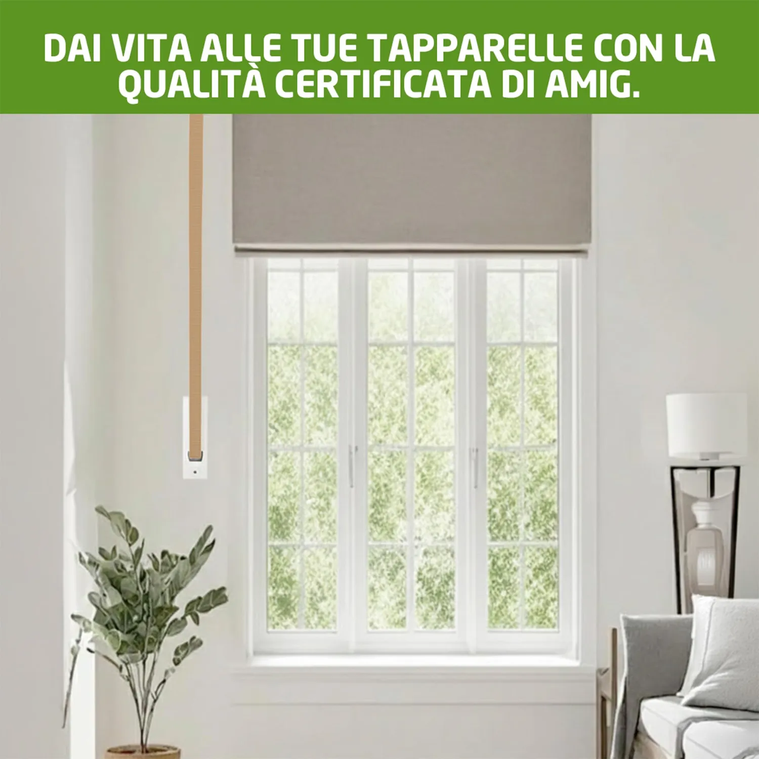 Amig Nastro Avvolgitore Tapparelle 20mm x 6m Avorio