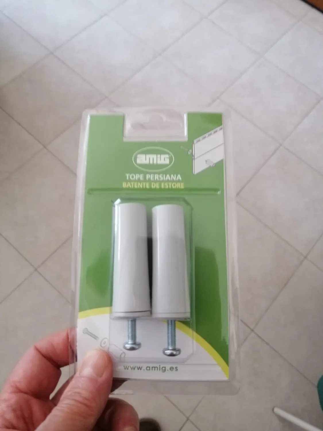 Amig Fermo Tapparella Conico 60 mm Grigio Plastica
