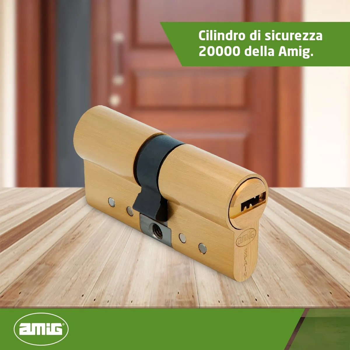 Amig 20000 Cilindro Sicurezza Ottone 80mm