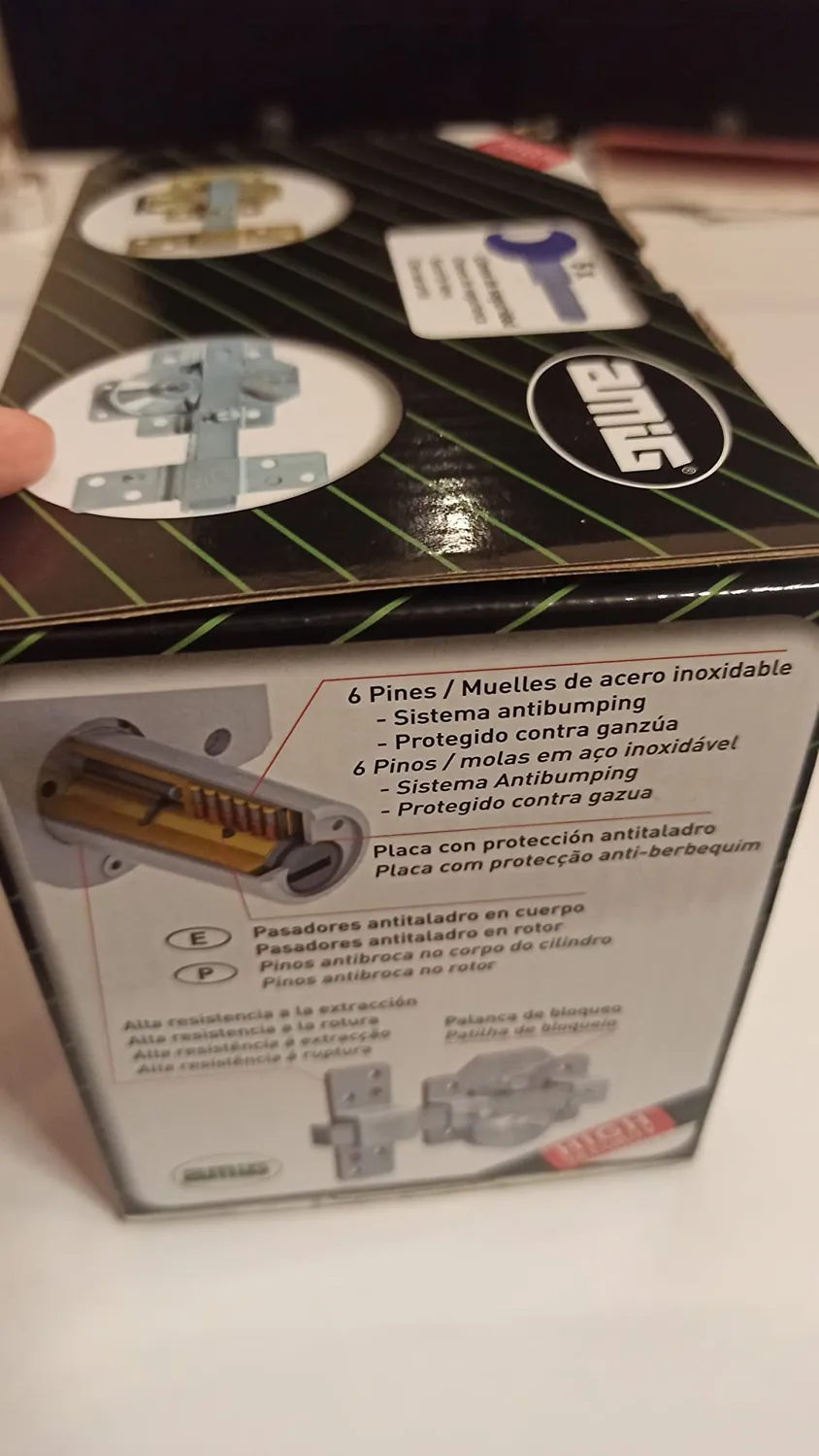 Amig Chiavistello Sovrapporre Acciaio 90x154 mm Argento Alta Sicurezza