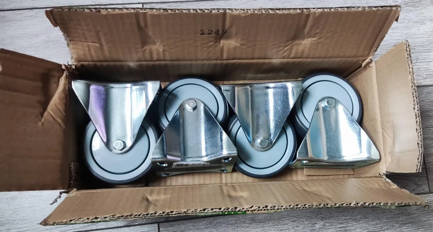 Amig Set 4 Ruote Fisse Ø100 mm 110 Kg Grigie