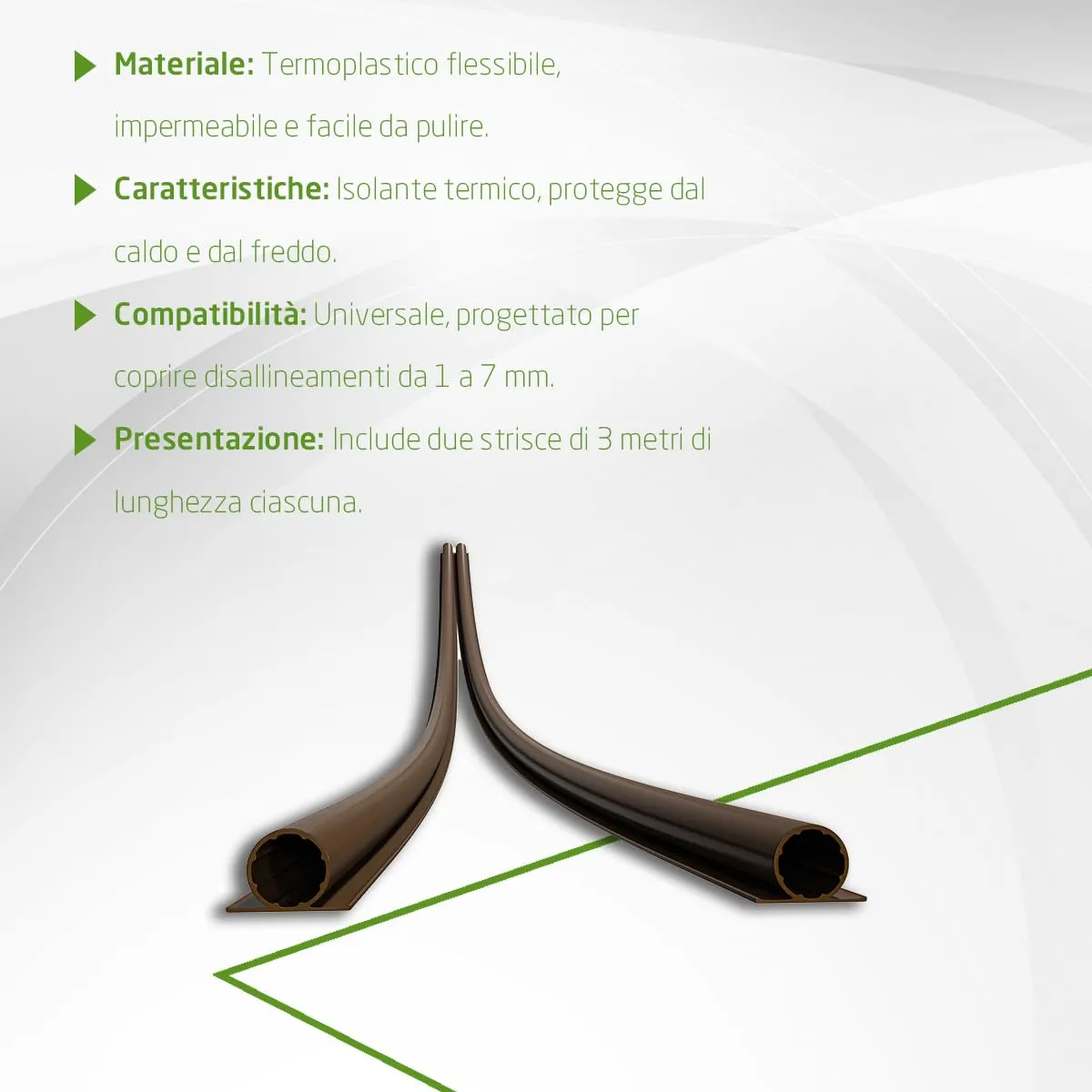 Amig 964 guarnizione adesiva marrone 2x3 m Ø7x9 mm