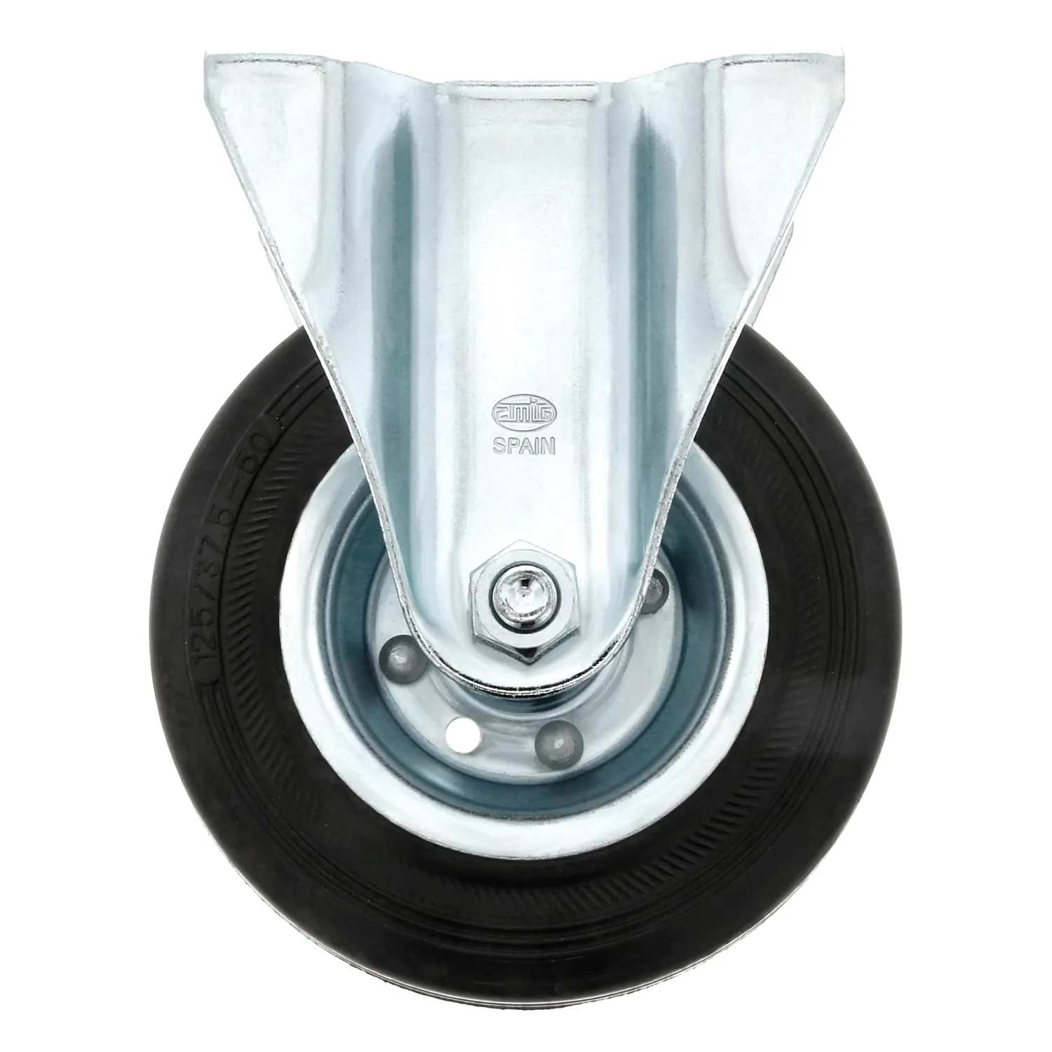 Amig Set 4 Ruote Fisse 80 mm Gomma 70 Kg Nere