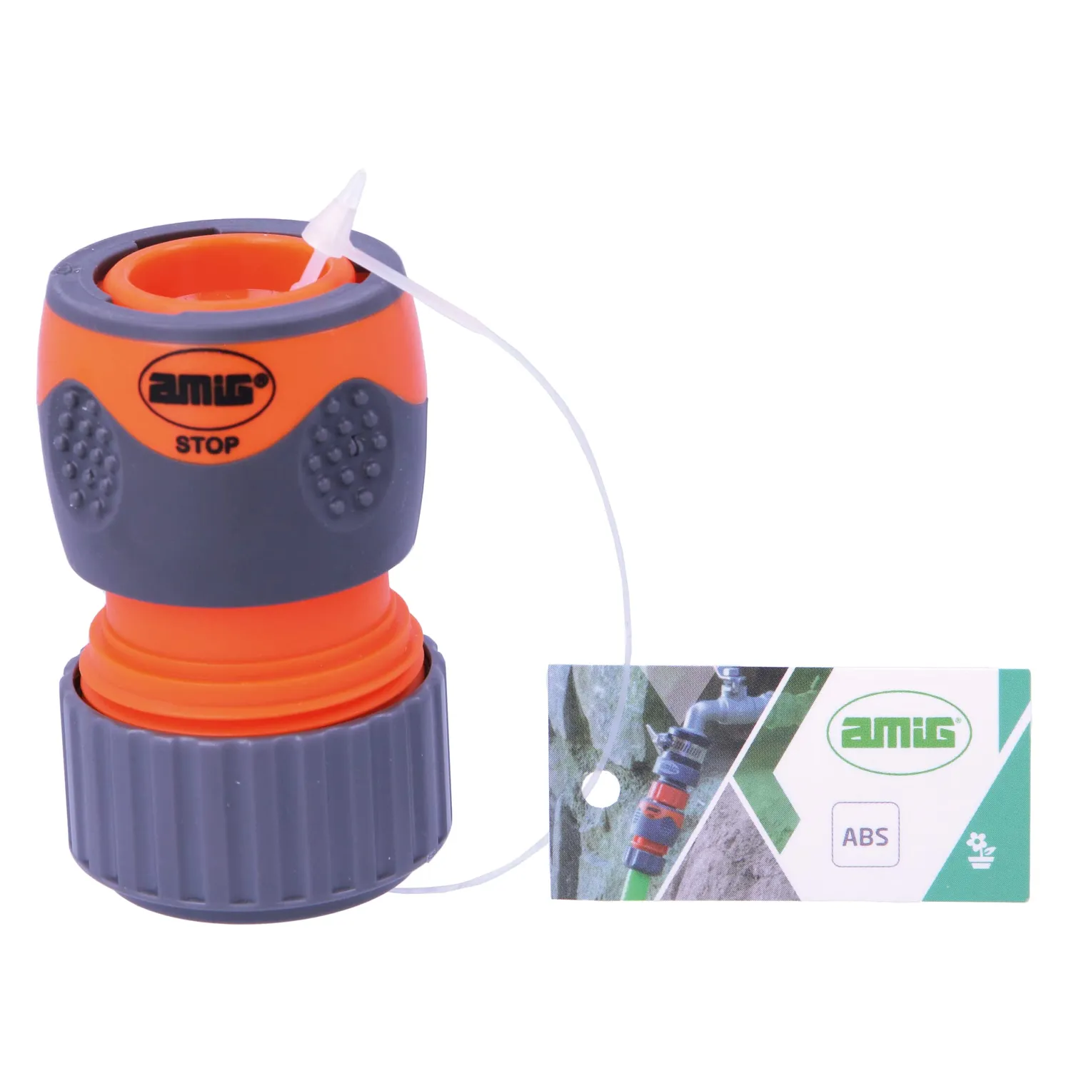 Amig R09 Stop Plus raccordo rapido 3/4" arancio-grigio