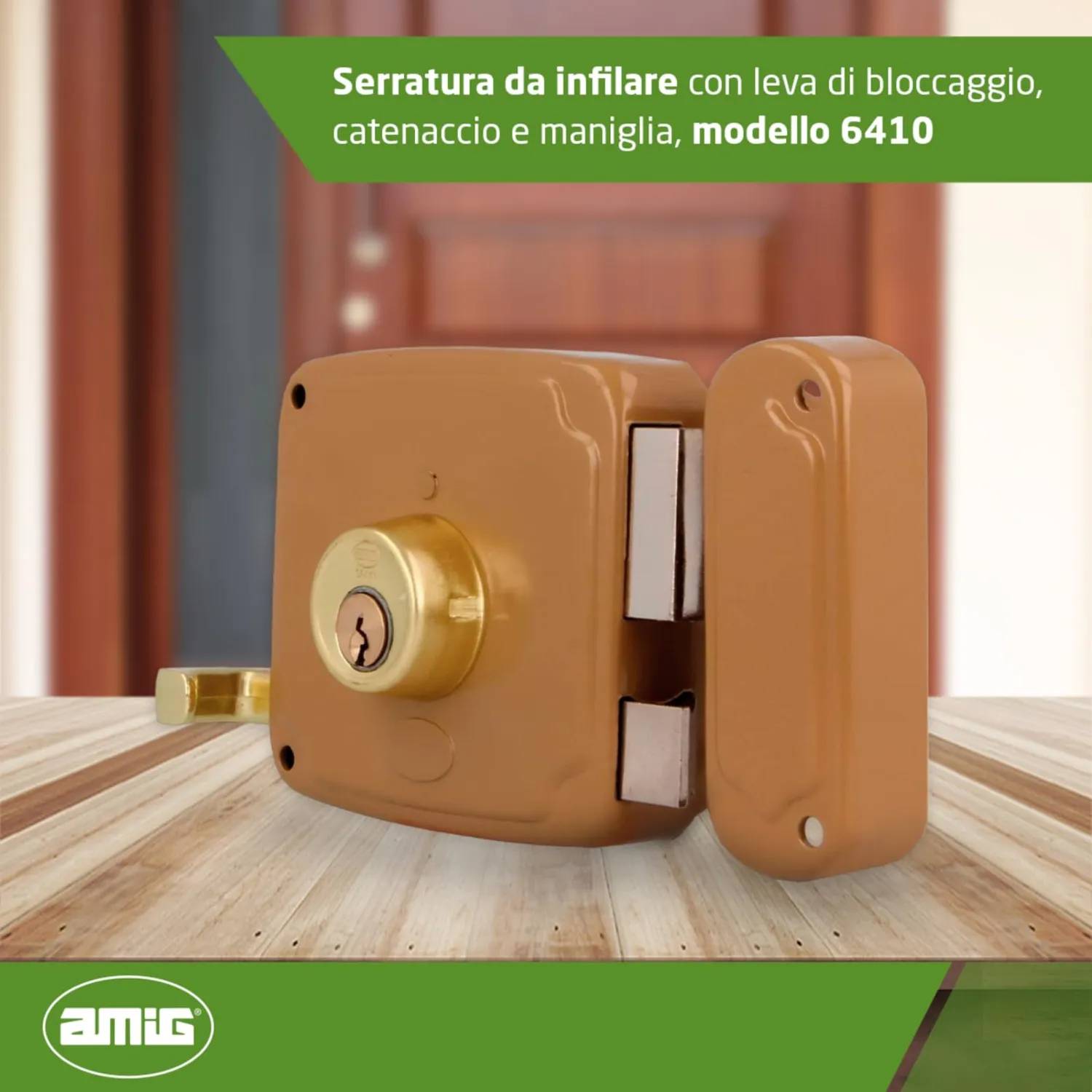 Amig 72U-100 serratura da applicare destra 3 chiavi acciaio
