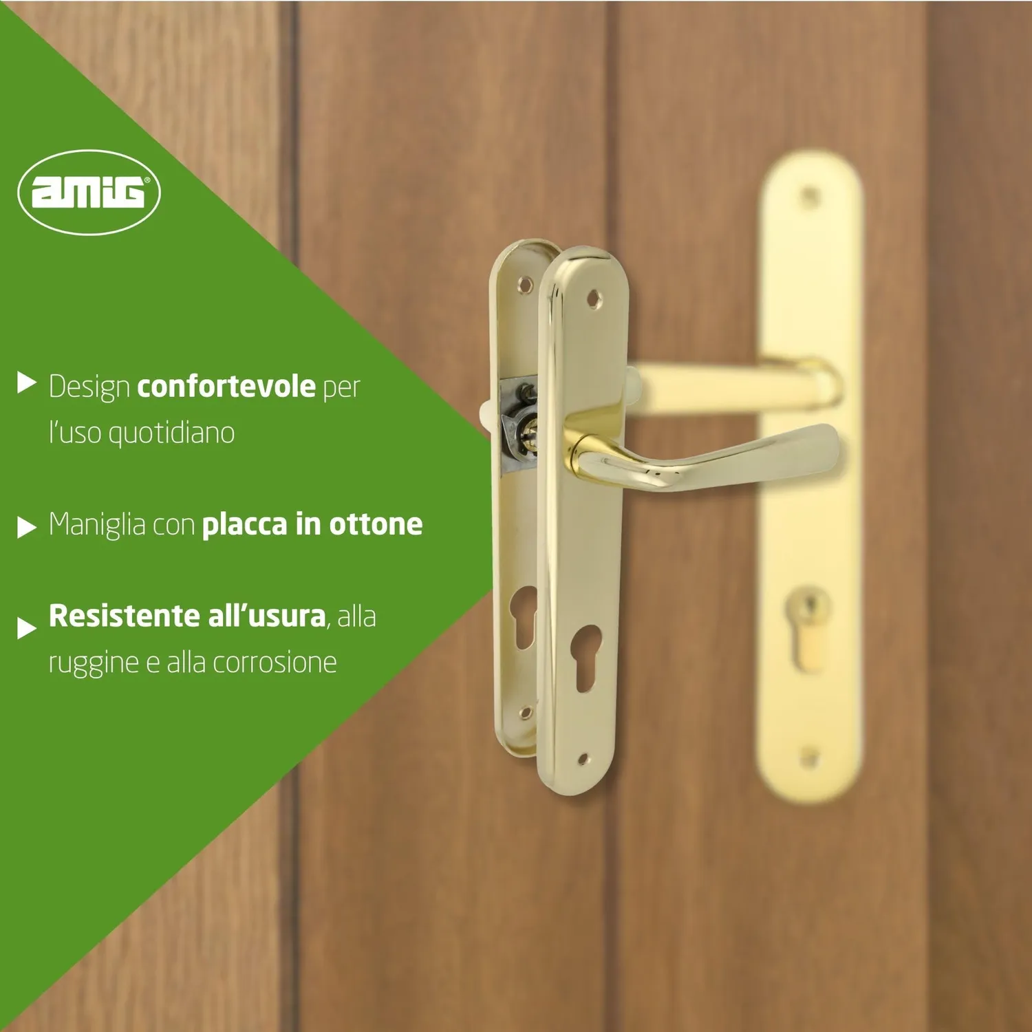 Amig 252 maniglie porte ottone 250x40 mm 8 mm