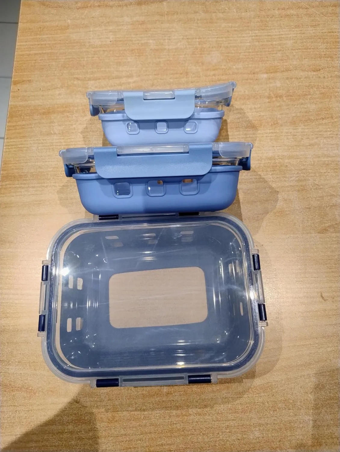 Amig 800 Set 3 Contenitori Vetro Ermetici 370-1050 ml