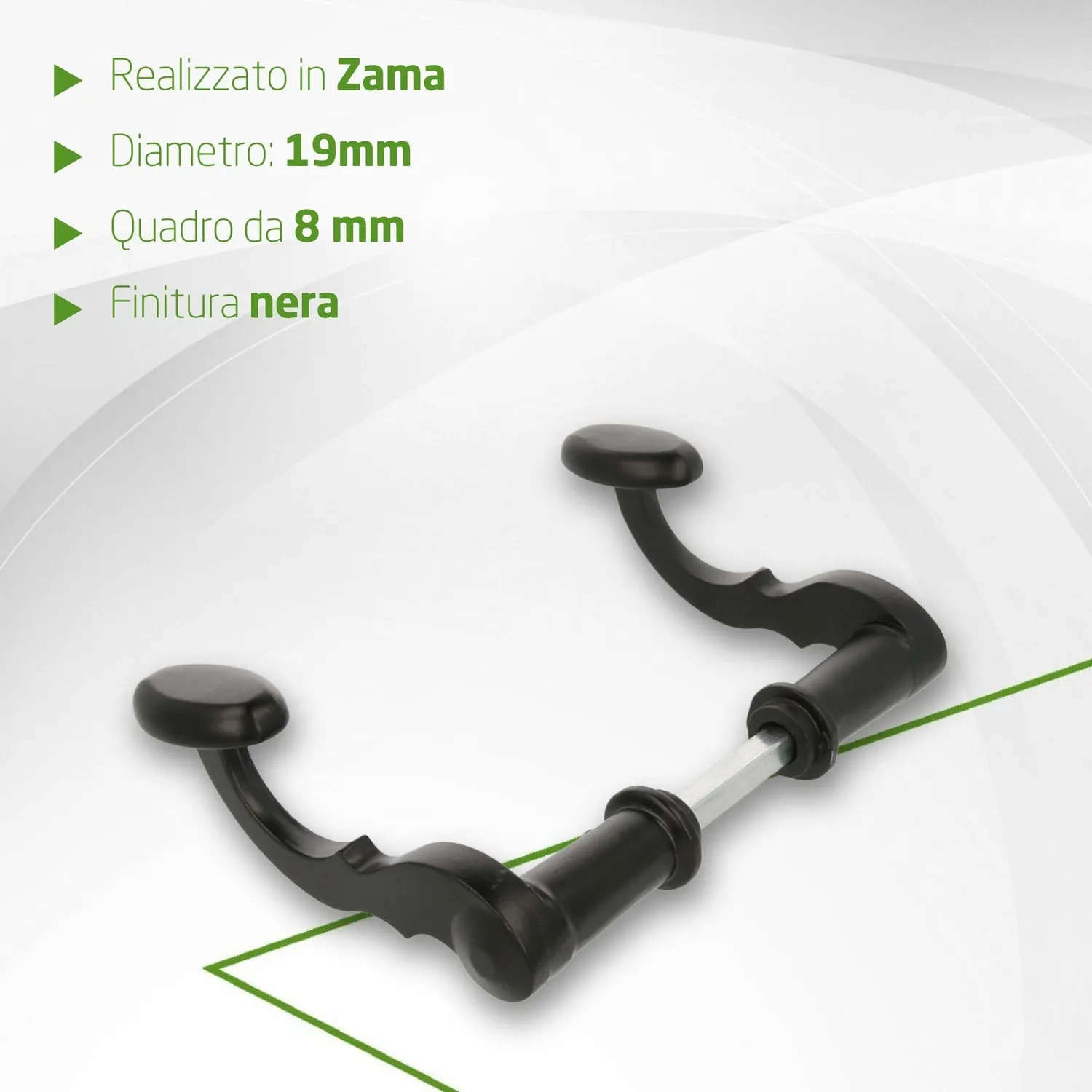 Amig 101SP maniglie cancello nero forgiato set 2 pezzi