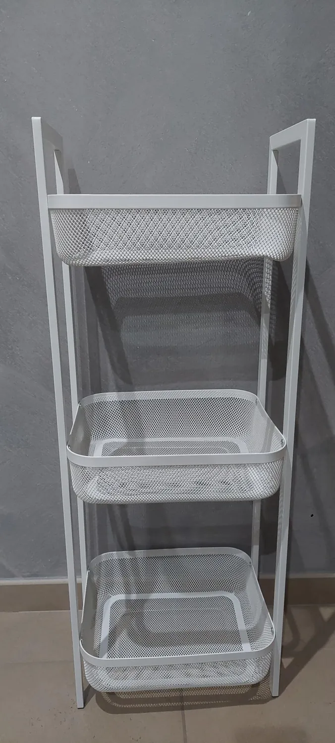 Amig Mobile Organizzatore 3 Cesti 33x25x85 cm Bianco