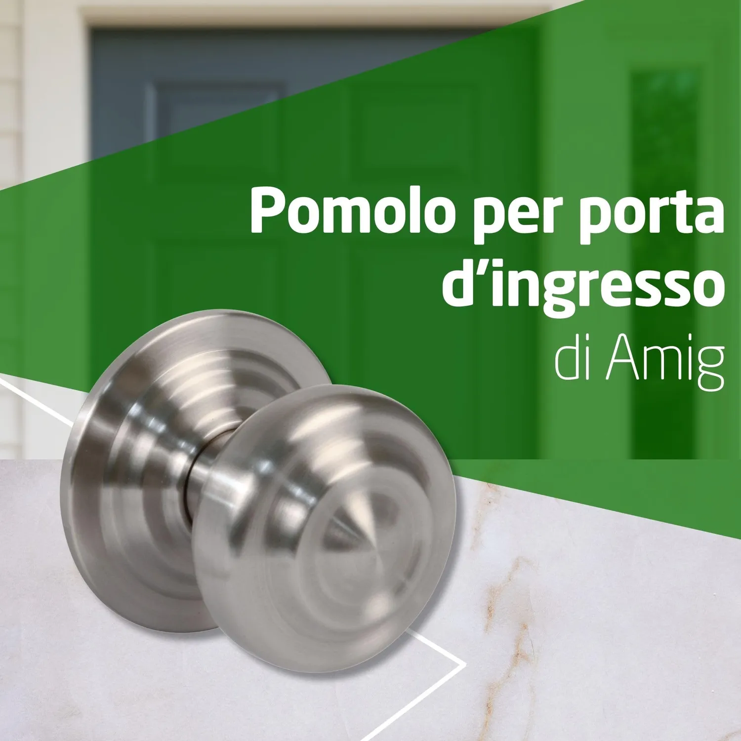 Amig pomello porta cromo opaco 70 mm acciaio