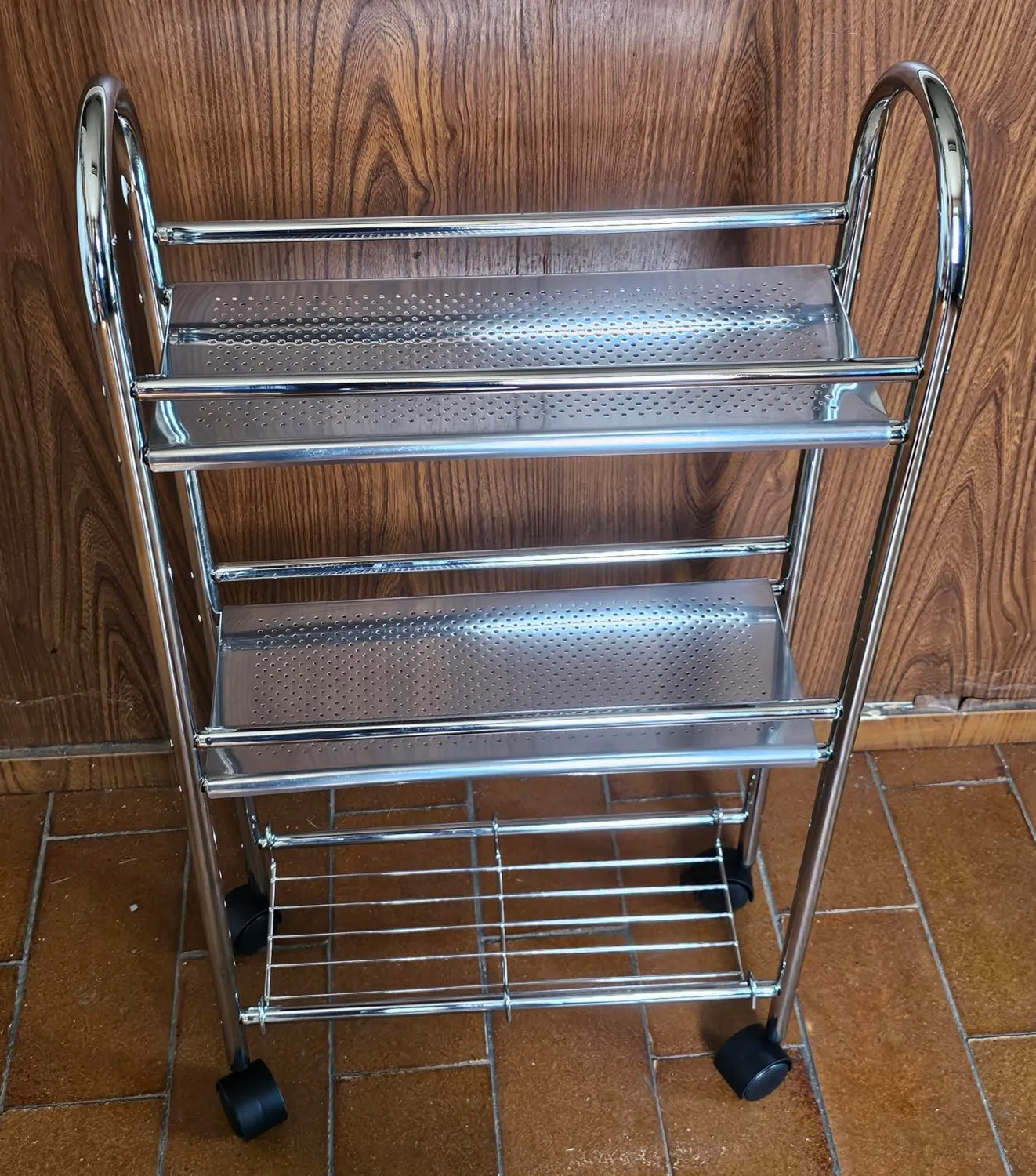 Amig Brisa carrello bagno stretto 3 ripiani con ruote