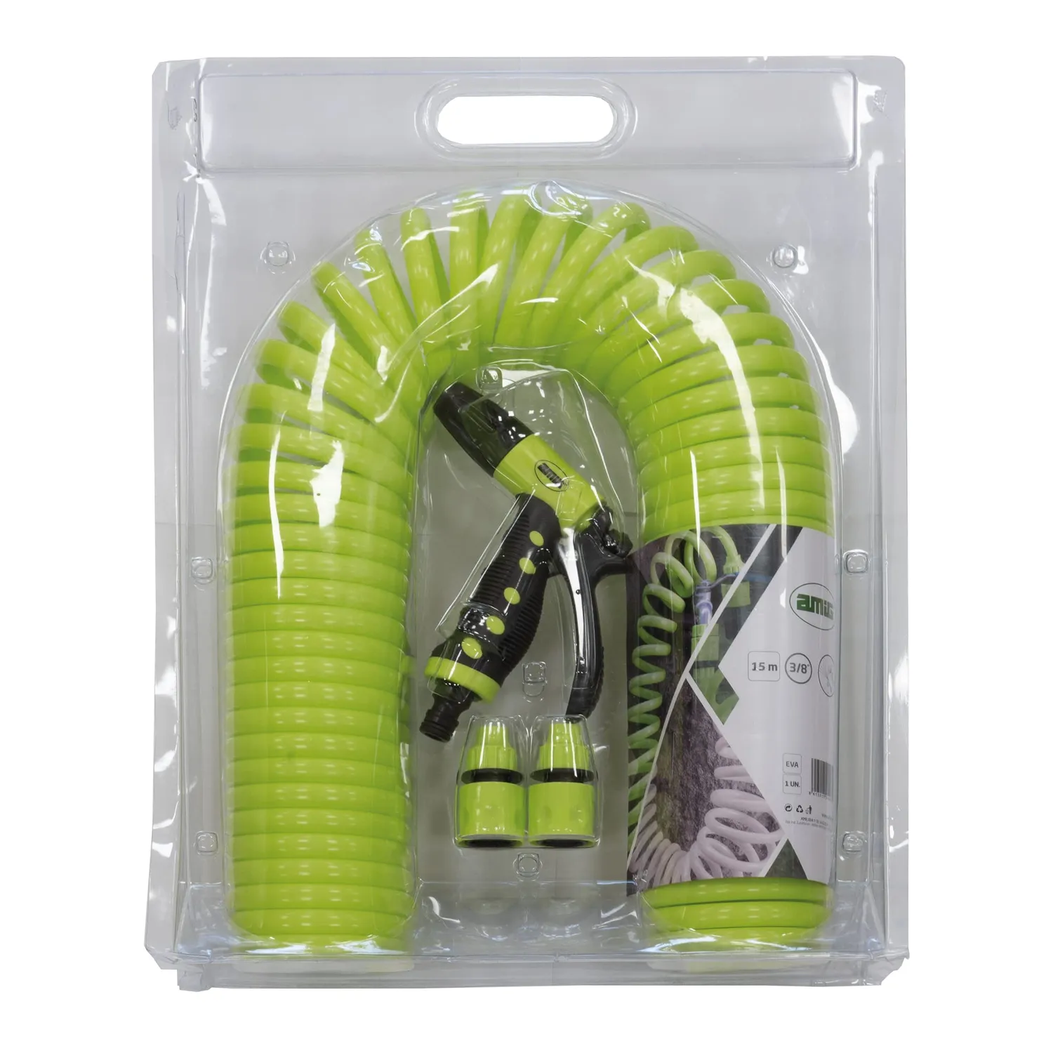 Amig tubo spirale 15 m con pistola verde kit