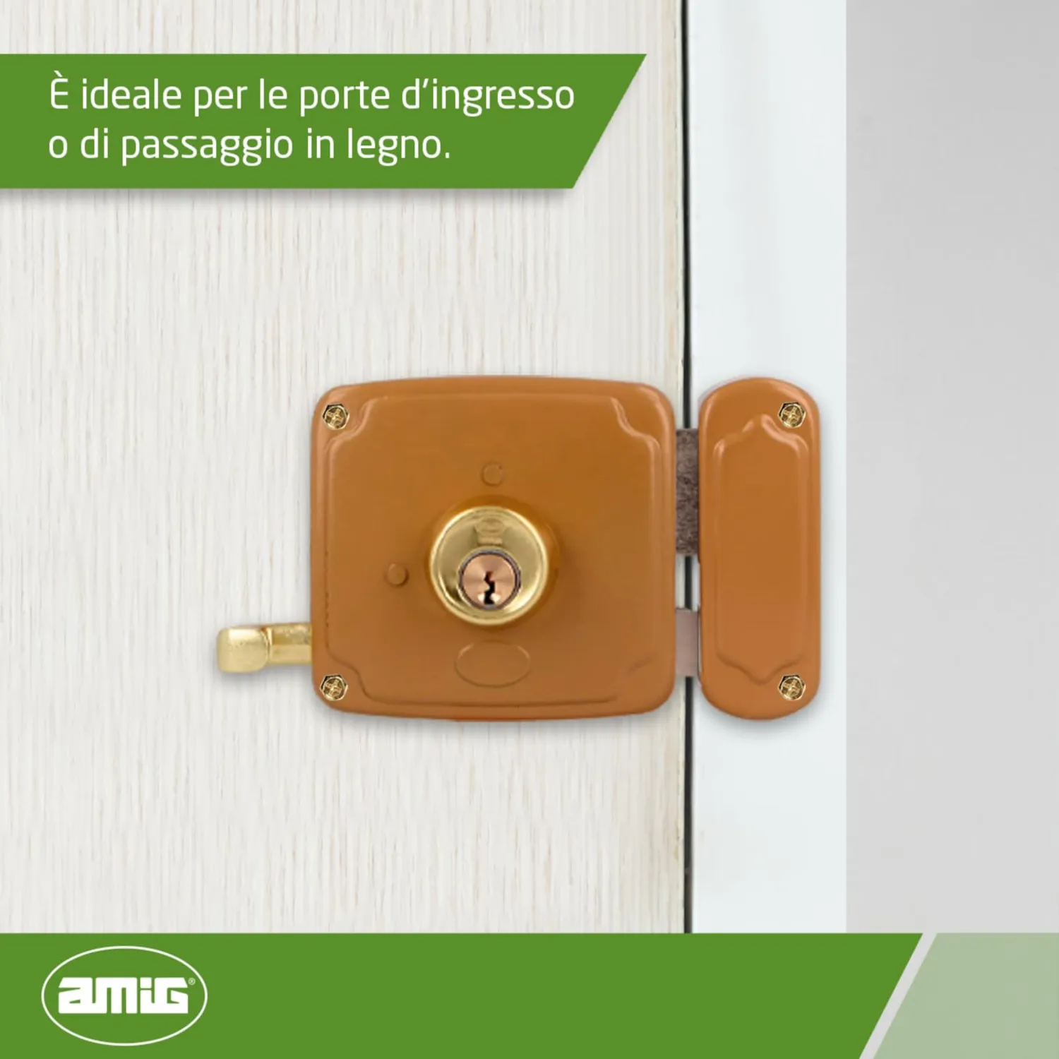 Amig 72U-100 serratura da applicare destra 3 chiavi acciaio