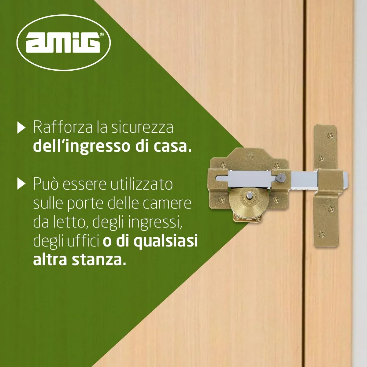 Amig Serratura Sovrapposizione 70 mm Oro 88x153 mm