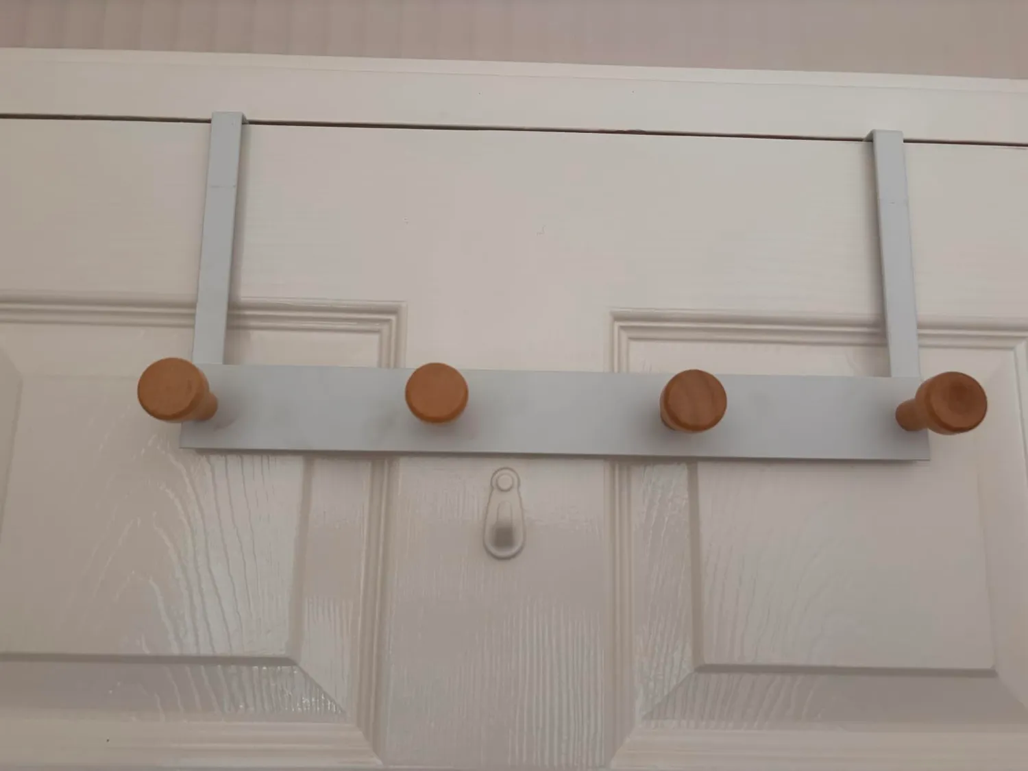 Amig CP43 appendiabiti per porta bianco 2 pezzi acciaio legno