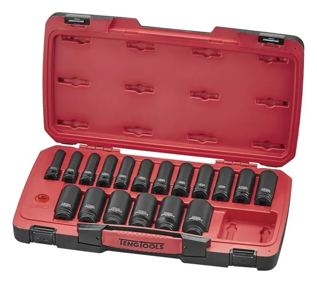 TengTools Mecca Pro Set Bussole Impatto Lunghe 1/2" 22 Pezzi