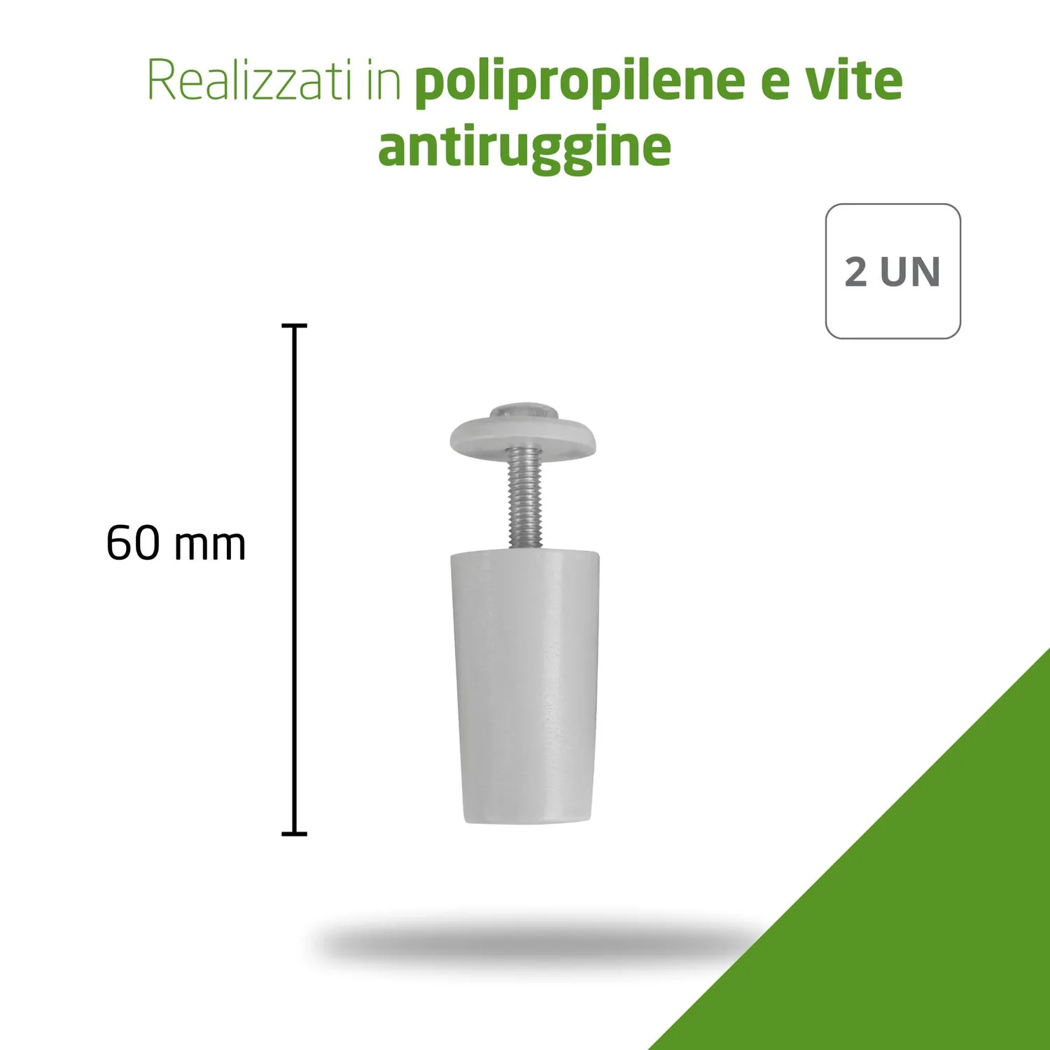 Amig Fermo Tapparella Conico 60 mm Grigio Plastica