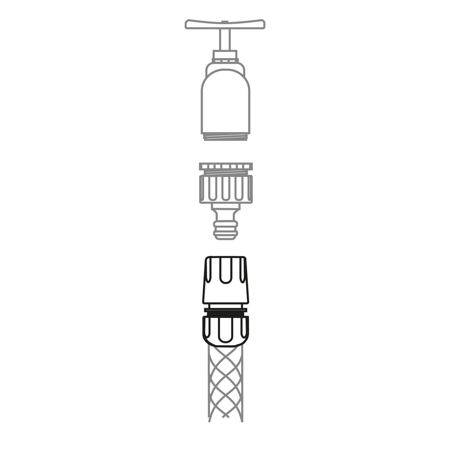 Amig connettore rapido tubo 3/4" arancione-grigio