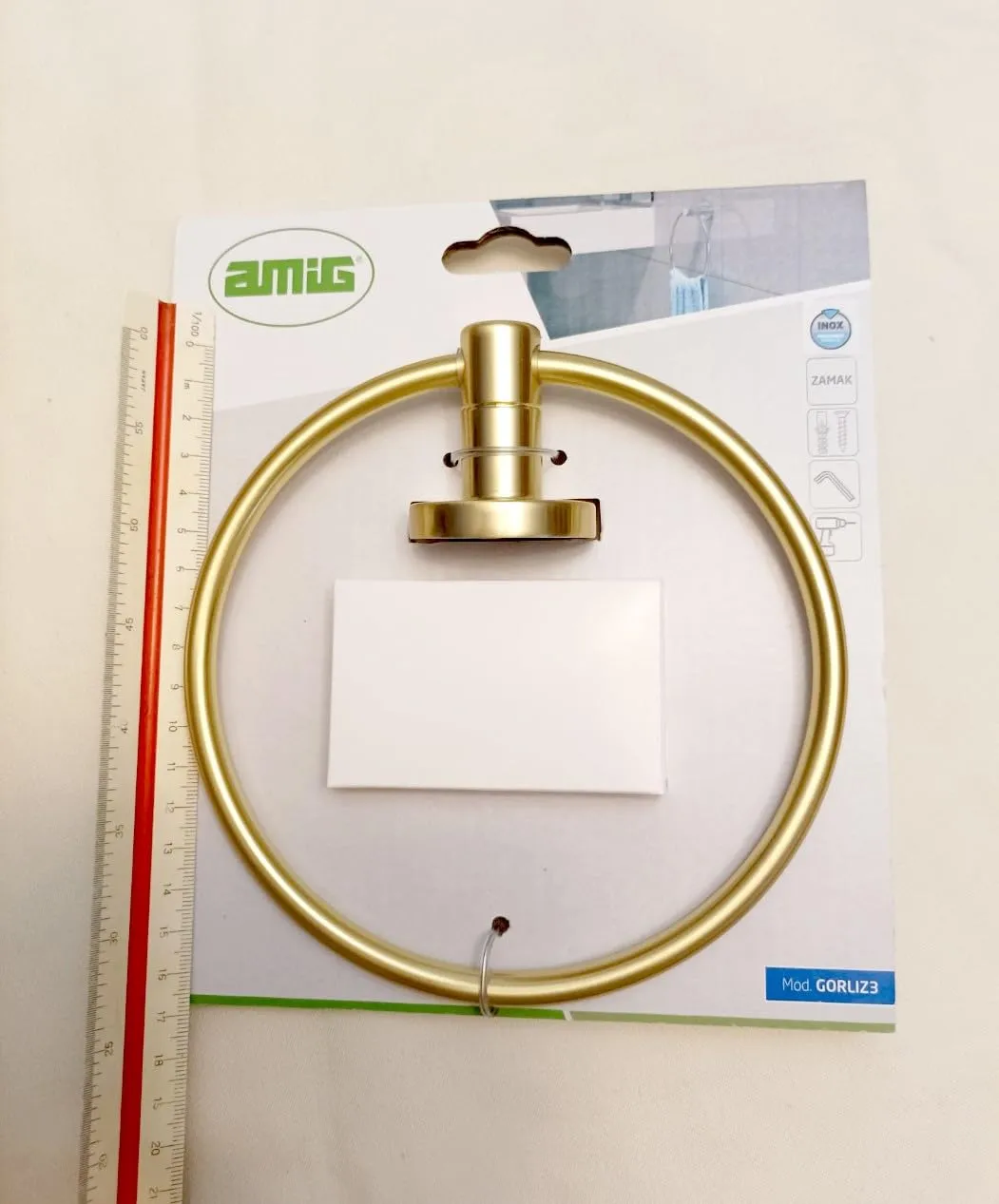 Amig Gorliz-3 portasciugamani bagno argento cromo lucido