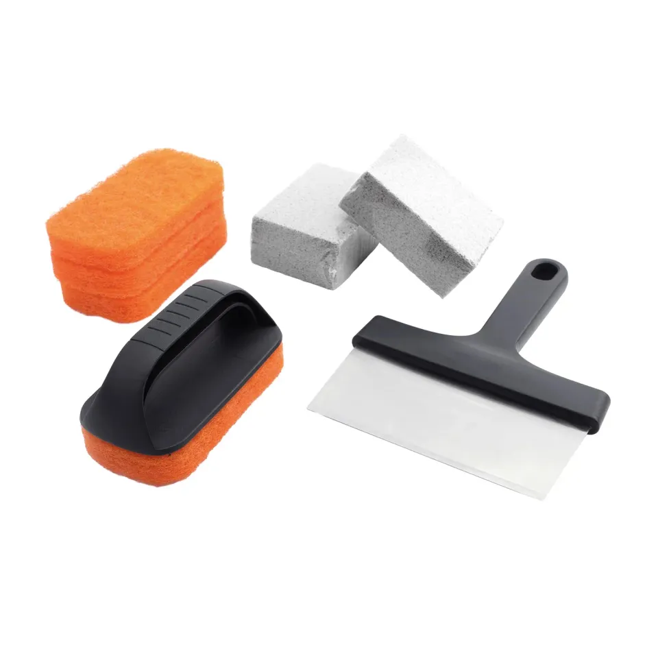 Amig AM22 Kit 8 Accessori Pulizia Barbecue con Raschietto