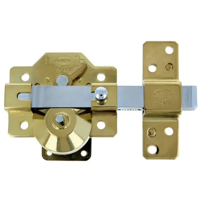 Amig chiavistello acciaio oro 90x154 mm cilindro 50 mm