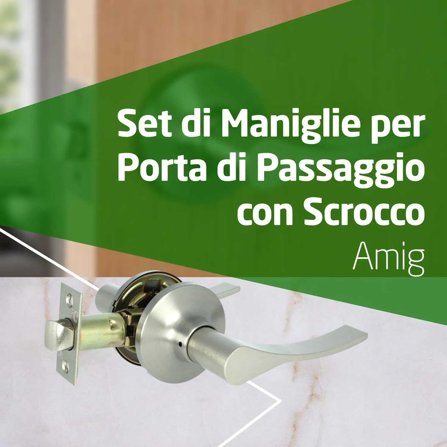Amig 711 maniglia di passaggio cromato opaco 60/70 mm