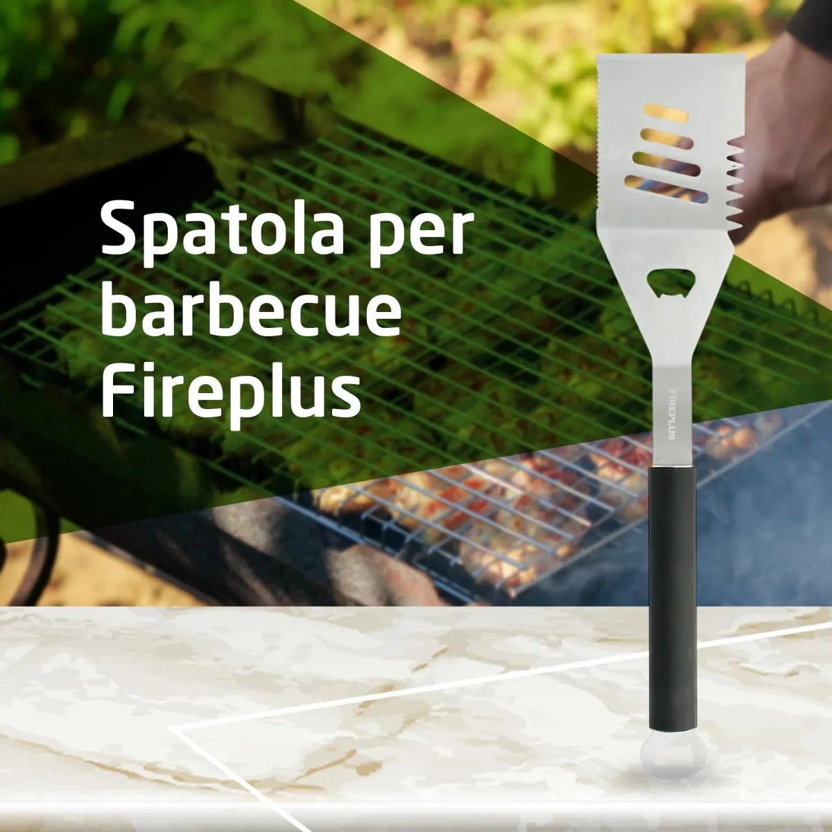 Amig Fireplus 4 in 1 spatola barbecue 44,5 cm inox
