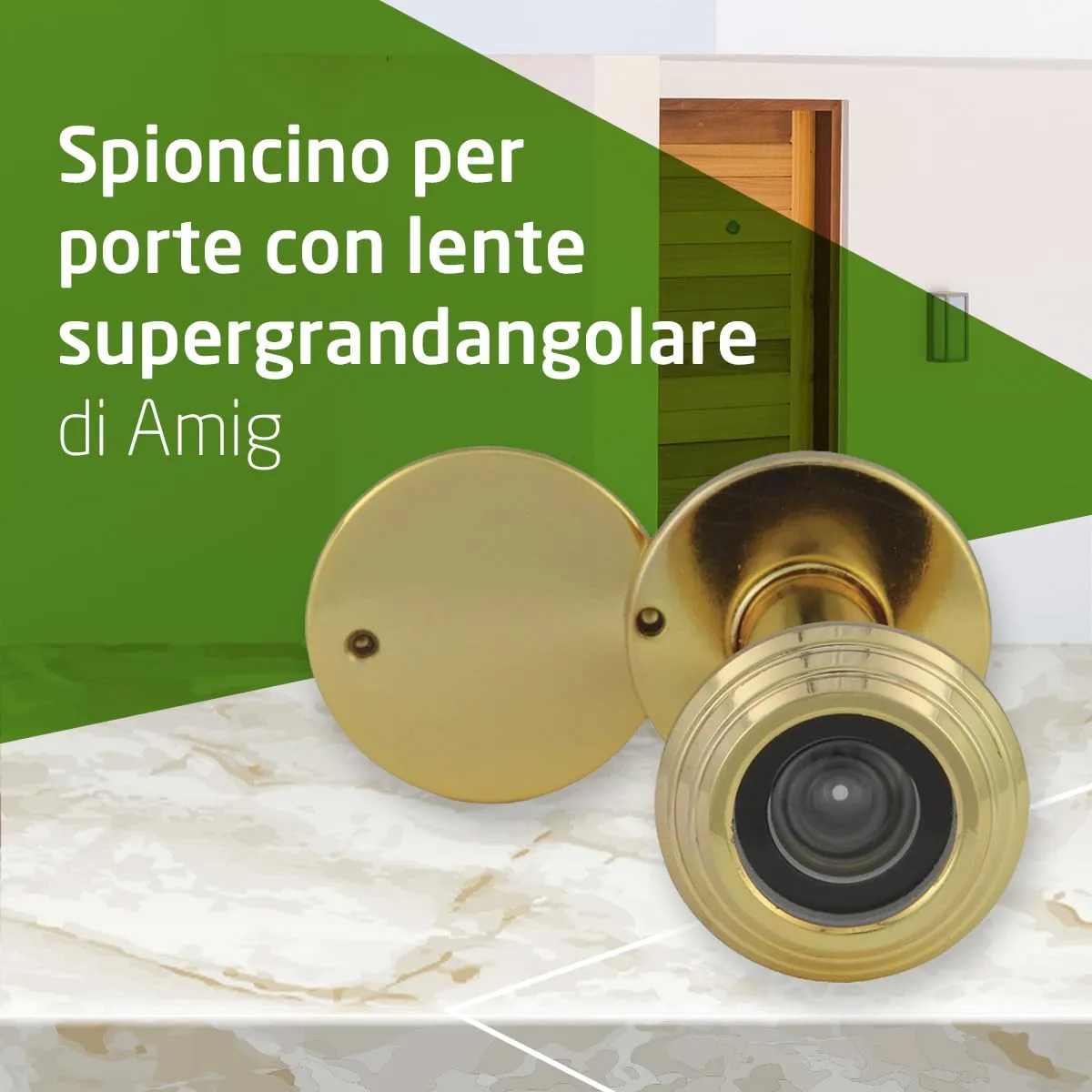 Amig Spioncino Porta Grandangolare 55-80 mm Ottone