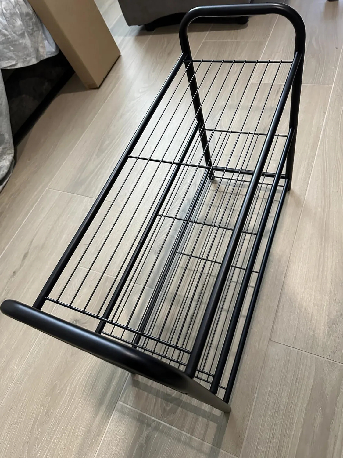 Amig scarpiera metallo 3 ripiani 9 paia 65x25 cm nera