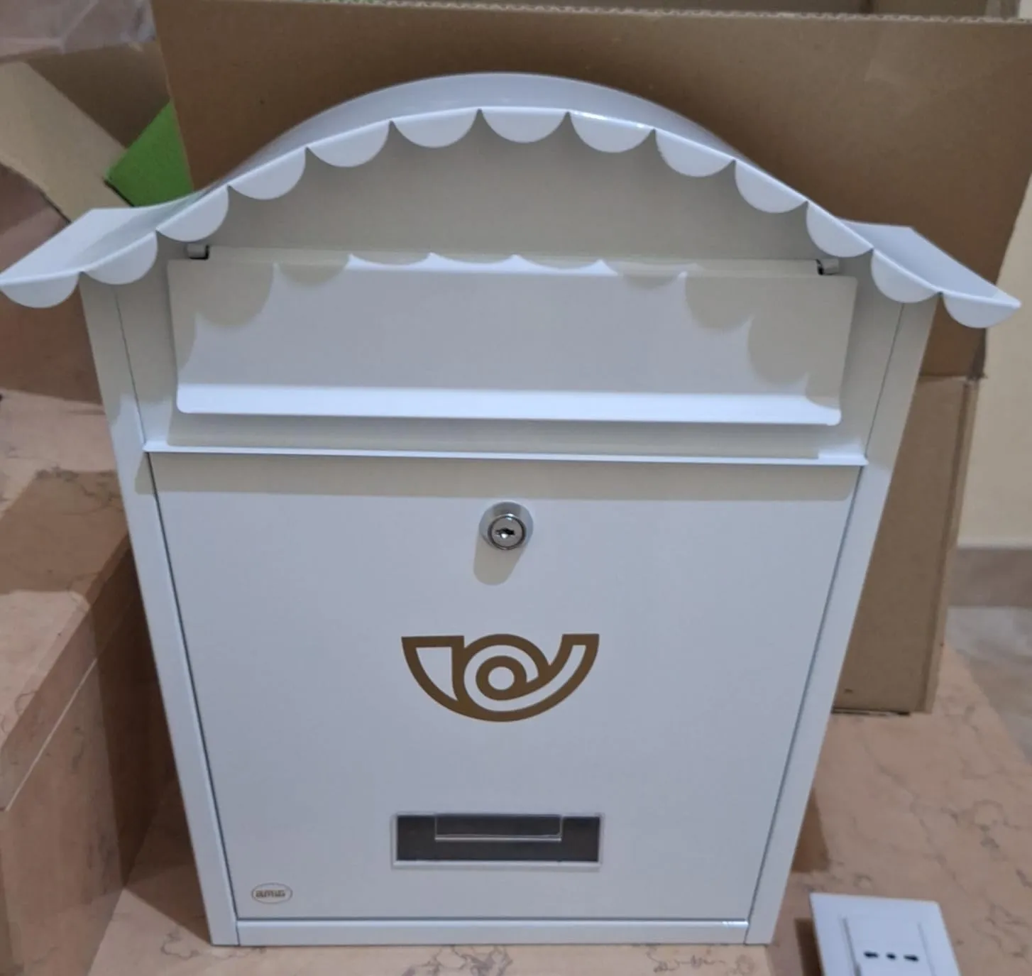 Amig Cassetta Postale Esterna Nera Acciaio 37x32 A4