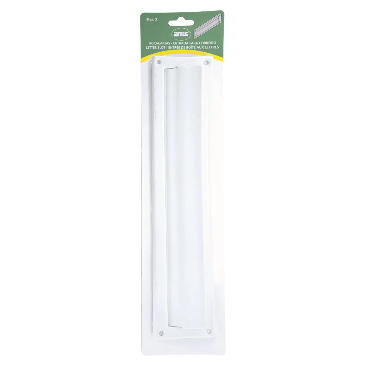 Amig Mod. 2 bocchetta lettere bianca 342x73 mm