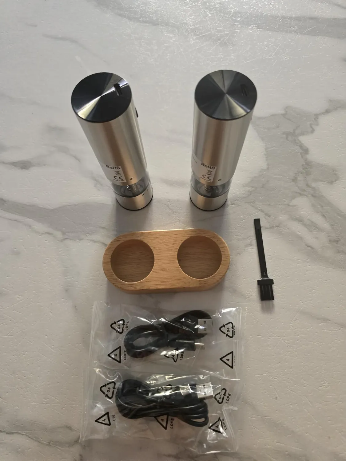 Amig set 2 macinini elettrici Maxi neri USB-C sale pepe