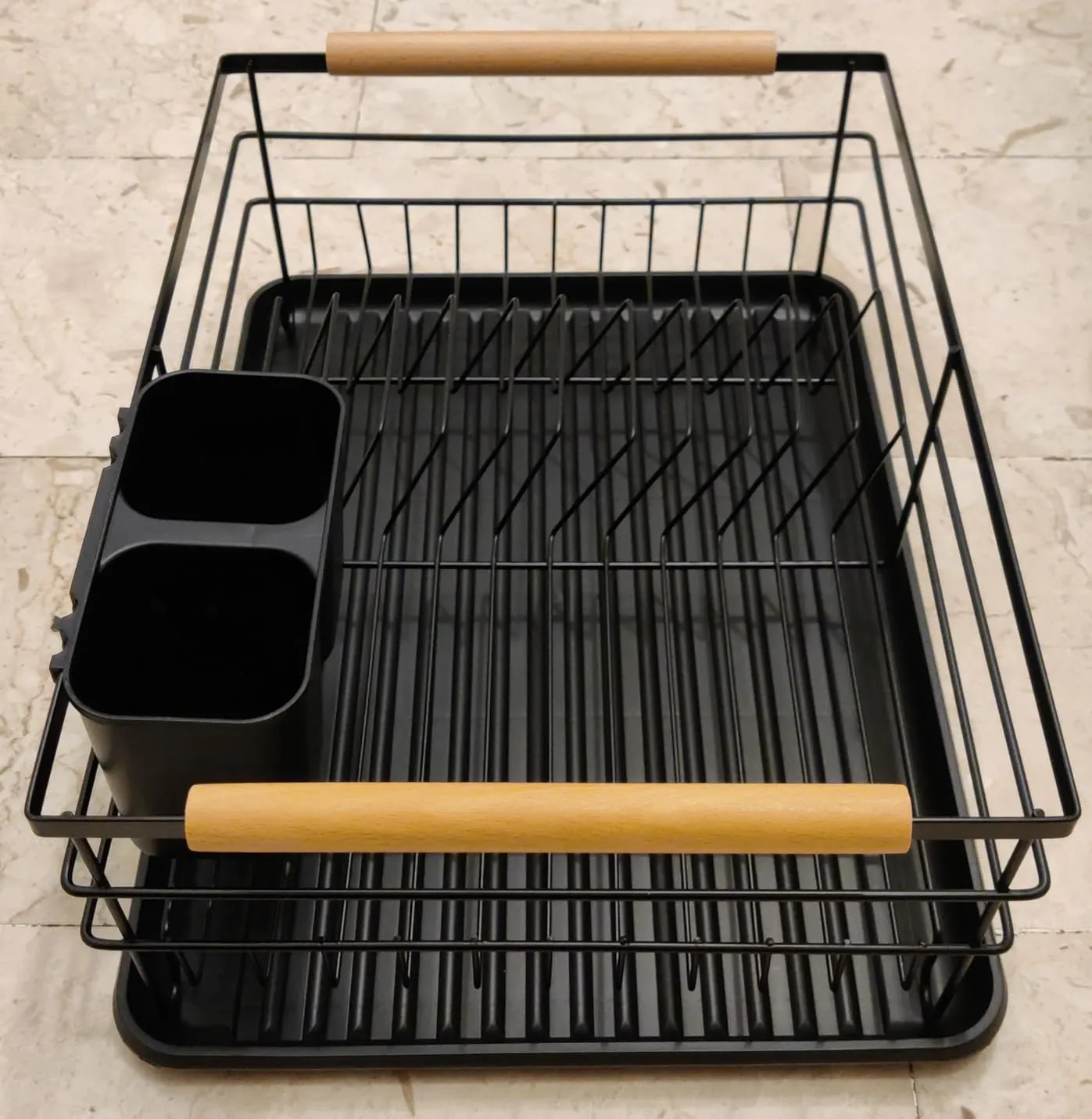 Amig Graz II scolapiatti nero acciaio 42x31,5x15 cm