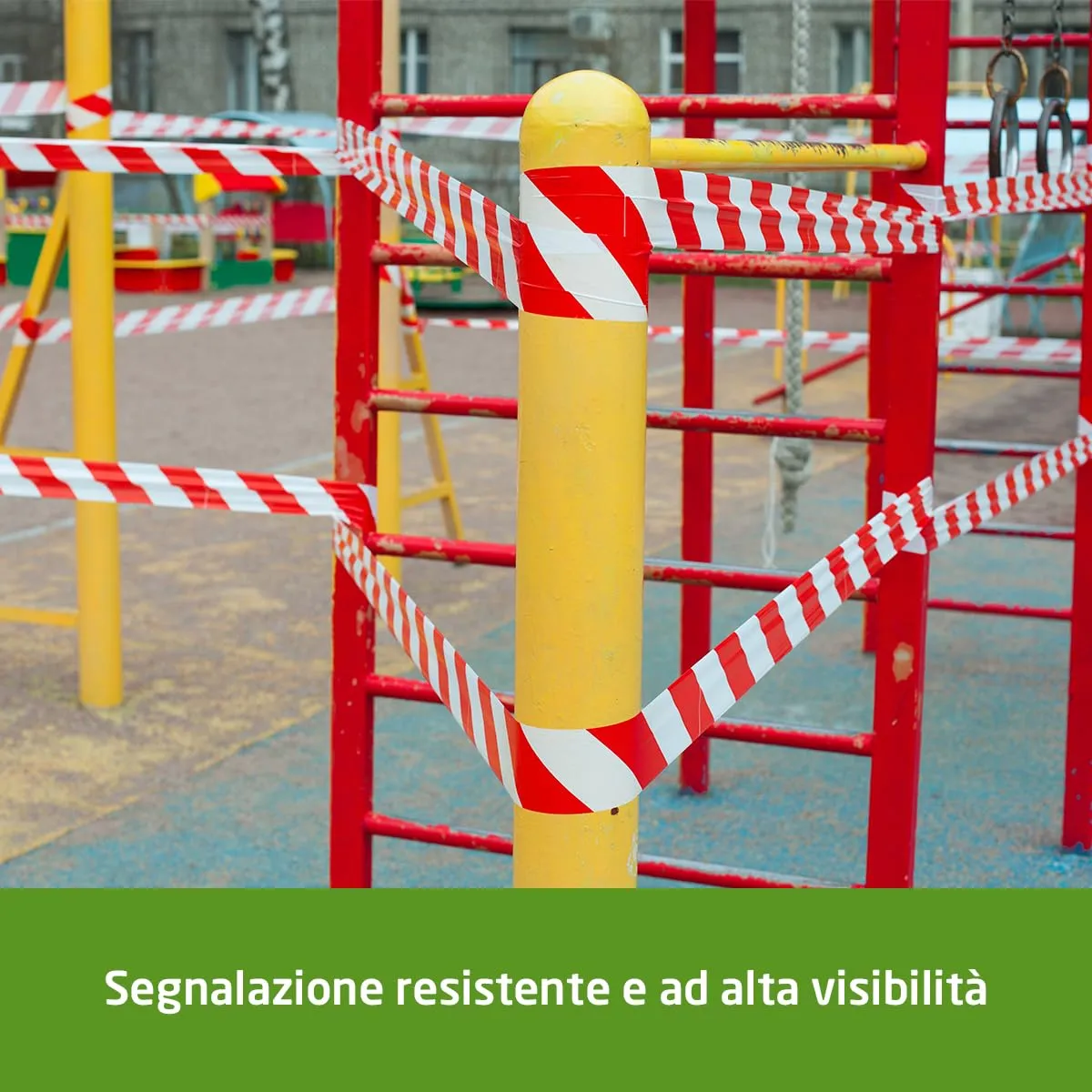 Amig Nastro Segnaletico 70 mm x 200 m Rosso-Bianco 24 Rotoli