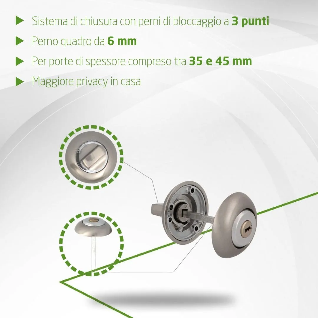 Amig 50R-KD pomolo con chiave 35-45 mm cromo opaco